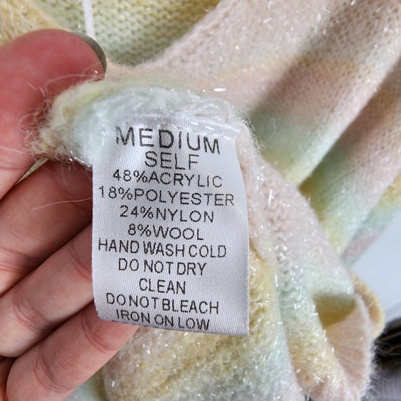 NWT Davi & Dani Oversized Pastel Wool Blend Sweater Size Medium - Picture 6 of 9